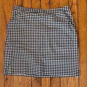 Skies Are Blue Checkered Pencil Skirt